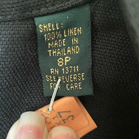 100% LINEN MIDI DRESS IN BLACK SIZE 8 PETITE BY EMBASSY ROW PETITES - Picture 3 of 7